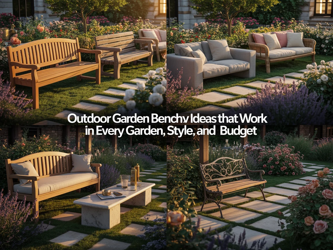 Outdoor Garden Bench Ideas That Work in Every Garden, Style, and Budget