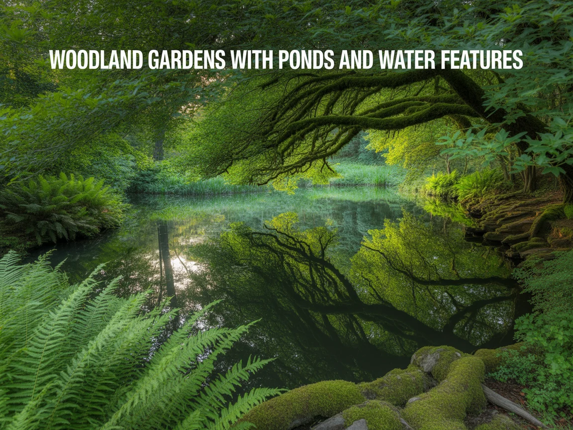 Woodland Gardens With Ponds and Water Features