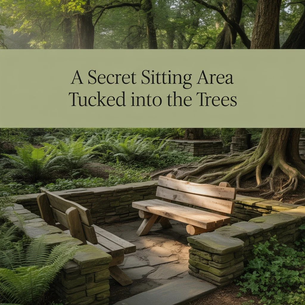 A Secret Sitting Area Tucked Into the Trees