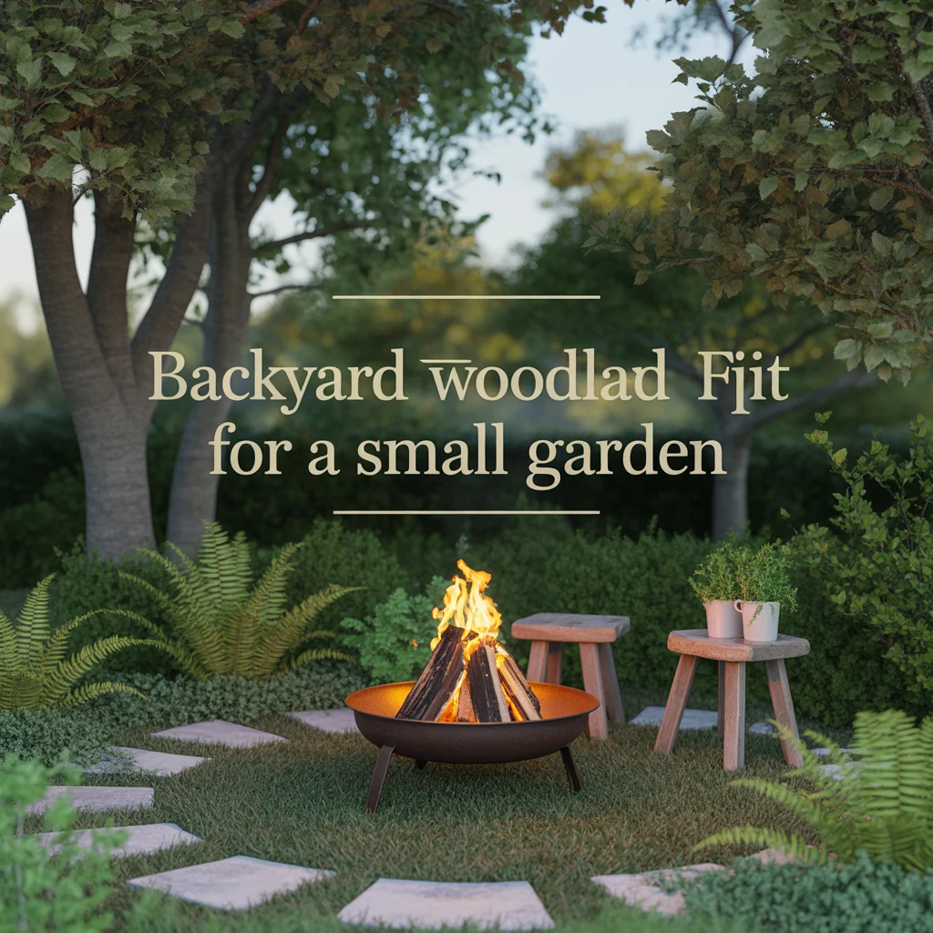 Backyard Woodland Fire Pit for a Small Garden