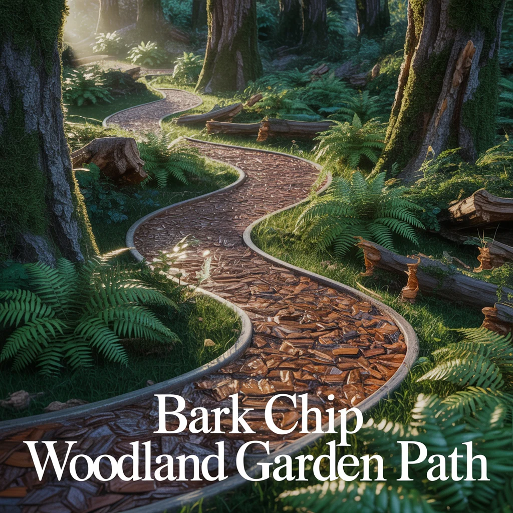 Bark Chip Woodland Garden Path
