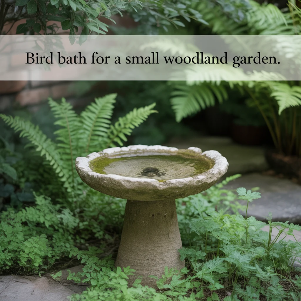 Bird Bath for a Small Woodland Garden
