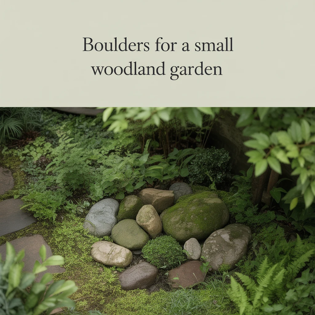 Boulders for a Small Woodland Garden