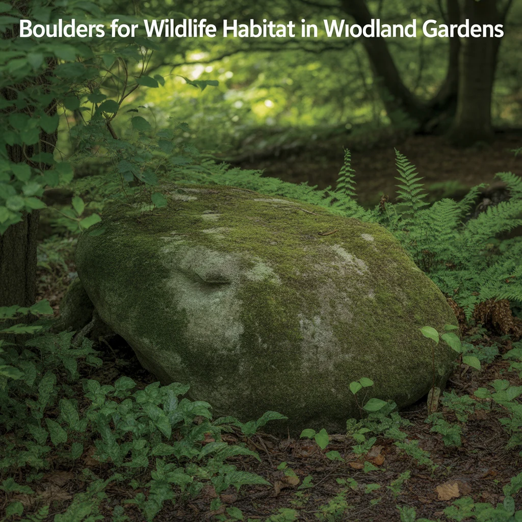 Boulders for Wildlife Habitat in Woodland Gardens