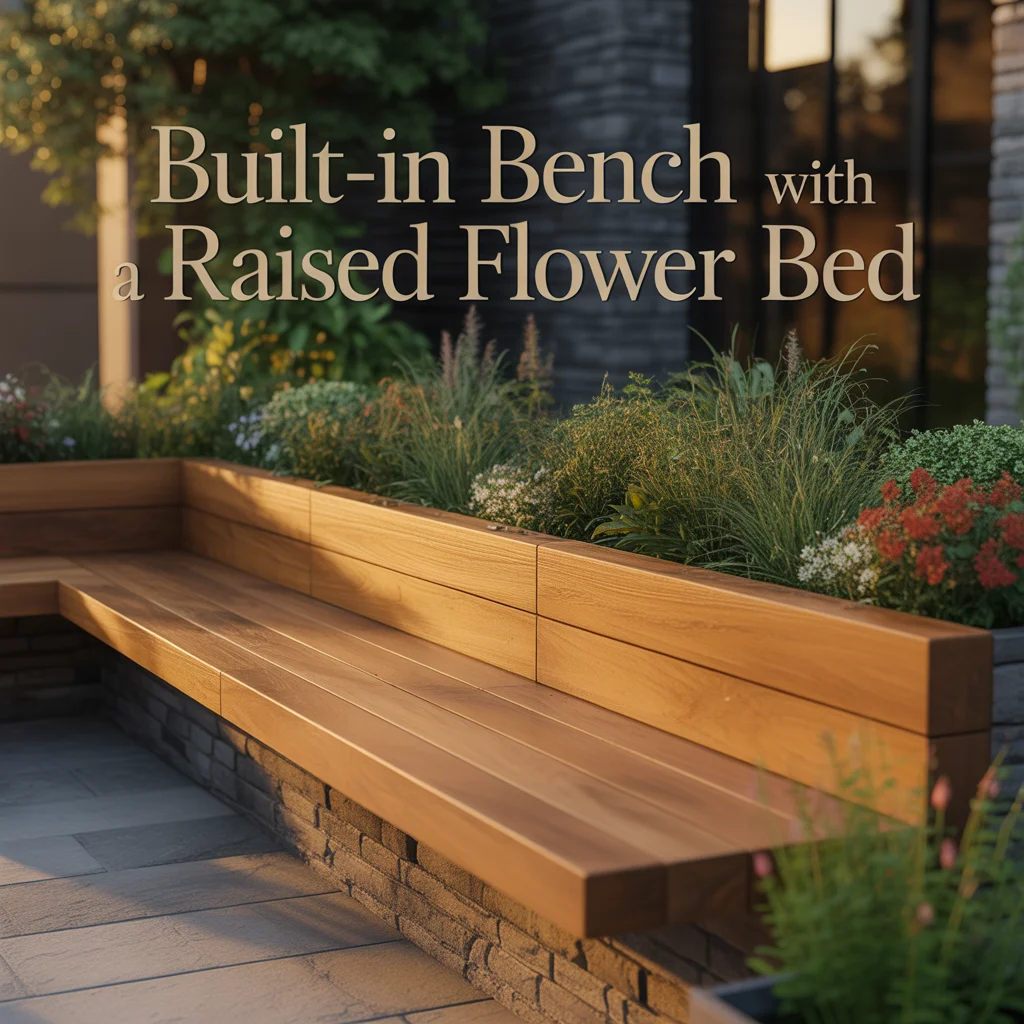 Built-In Bench With a Raised Flower Bed
