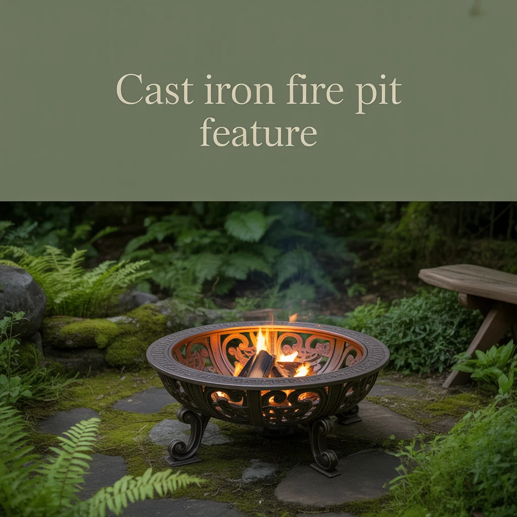 Cast Iron Fire Pit Feature
