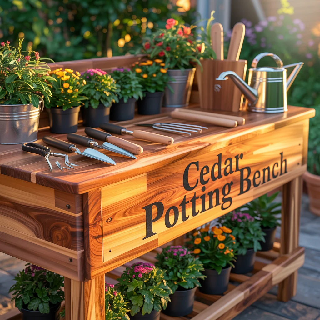 Cedar Potting Bench
