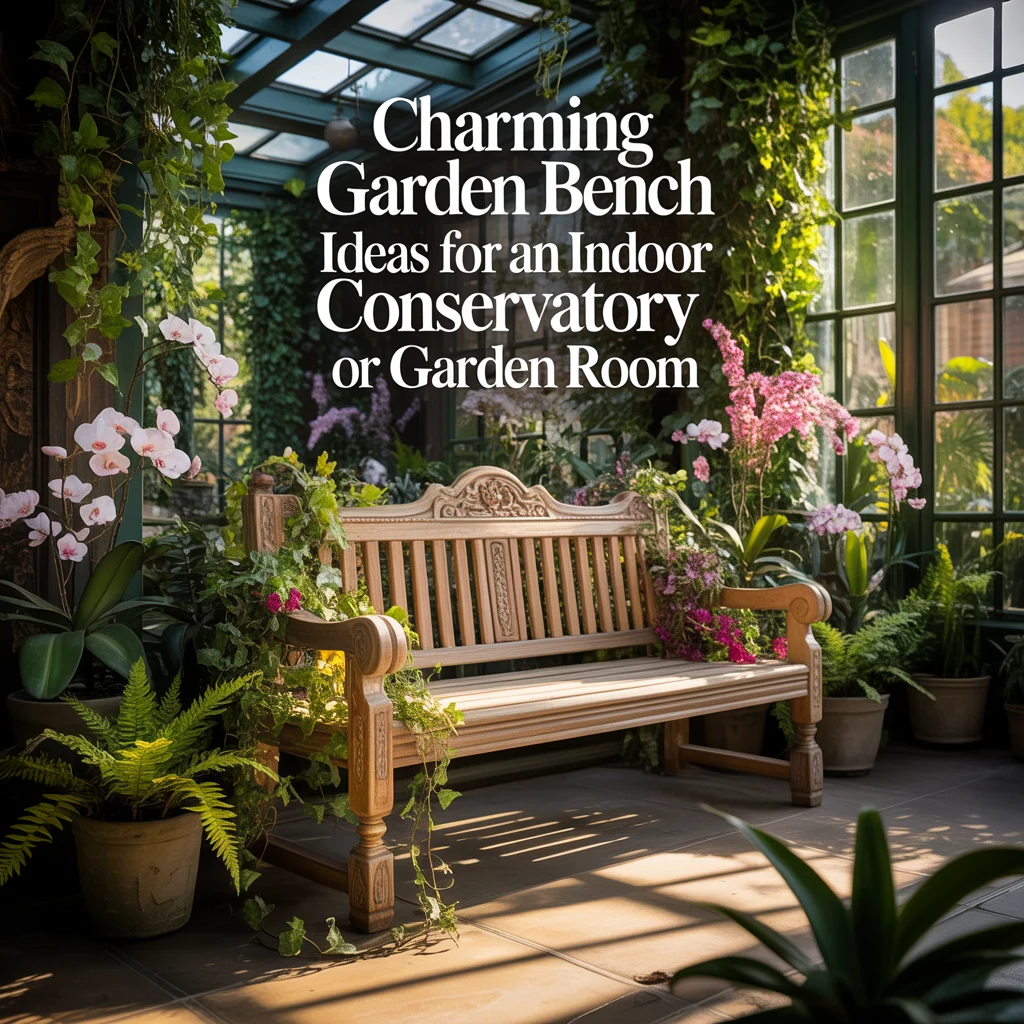 Charming Garden Bench Ideas for an Indoor Conservatory or Garden Room