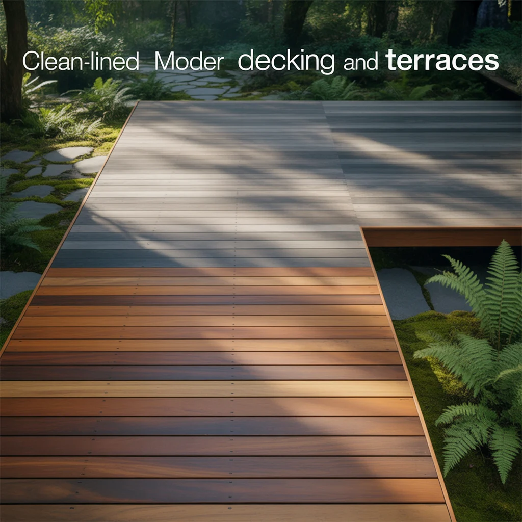 Clean-Lined Modern Decking and Terraces