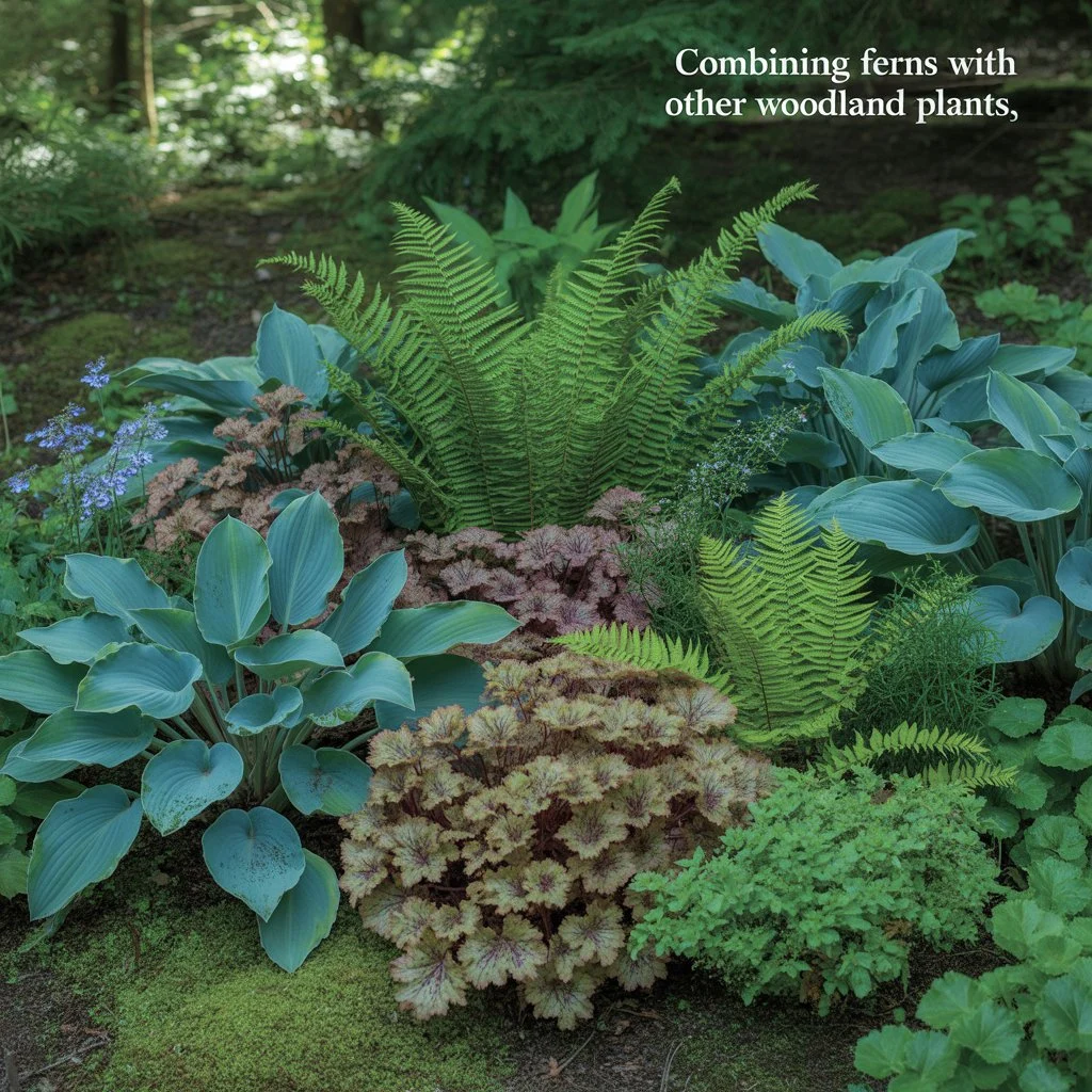 Combining Ferns With Other Woodland Plants