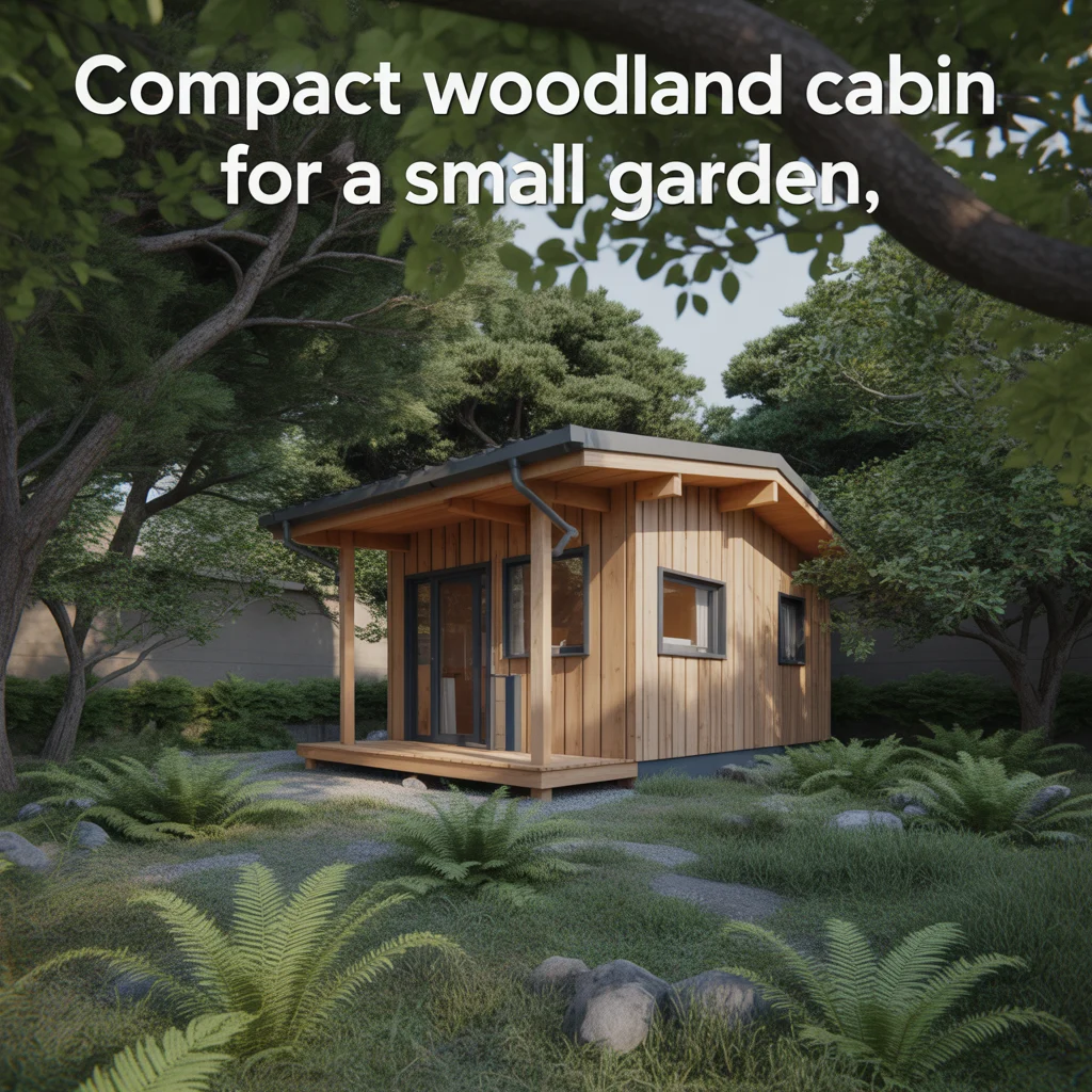 Compact Woodland Cabin for a Small Garden