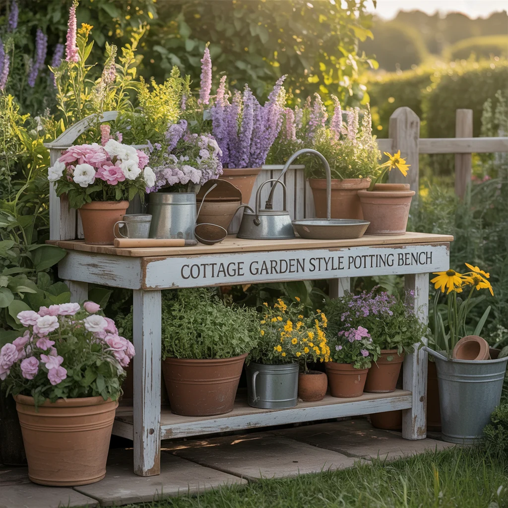 Cottage Garden Style Potting Bench