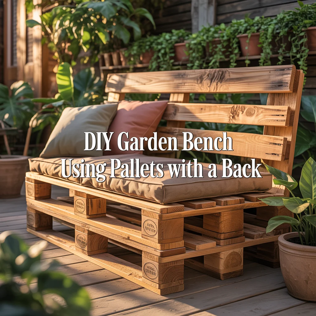 DIY Garden Bench Using Pallets With a Back