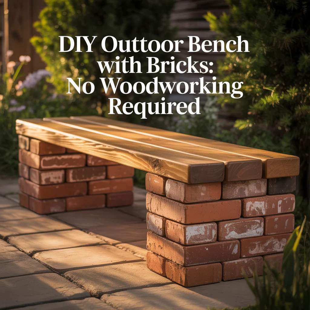 DIY Outdoor Bench With Bricks: No Woodworking Required