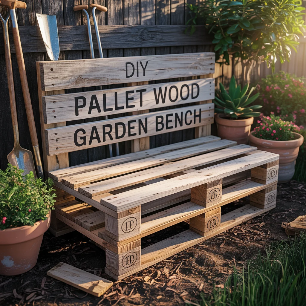 DIY Pallet Wood Garden Bench