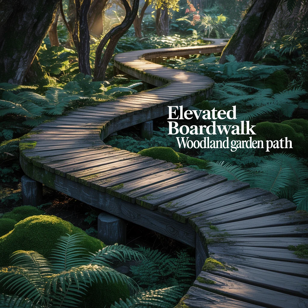 Elevated Boardwalk Woodland Garden Path