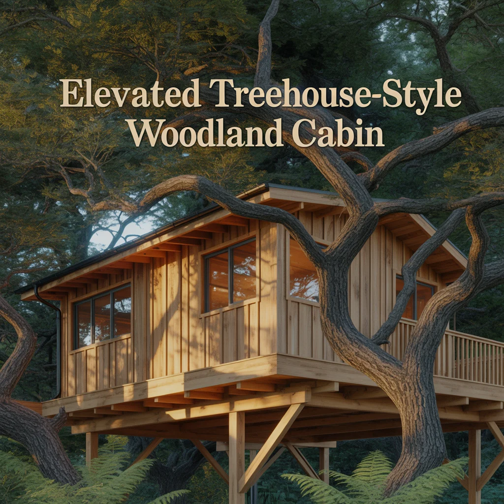 Elevated Treehouse-Style Woodland Cabin
