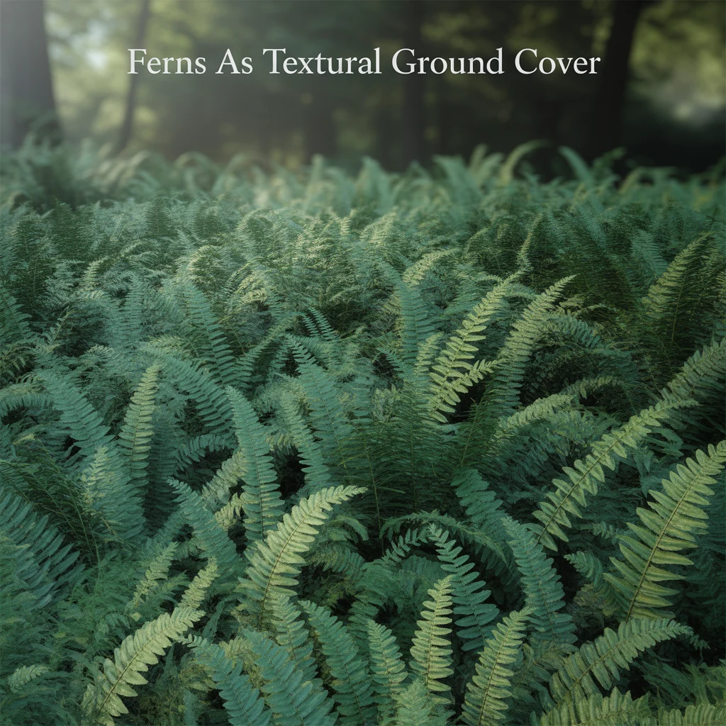 Ferns as Textural Ground Cover