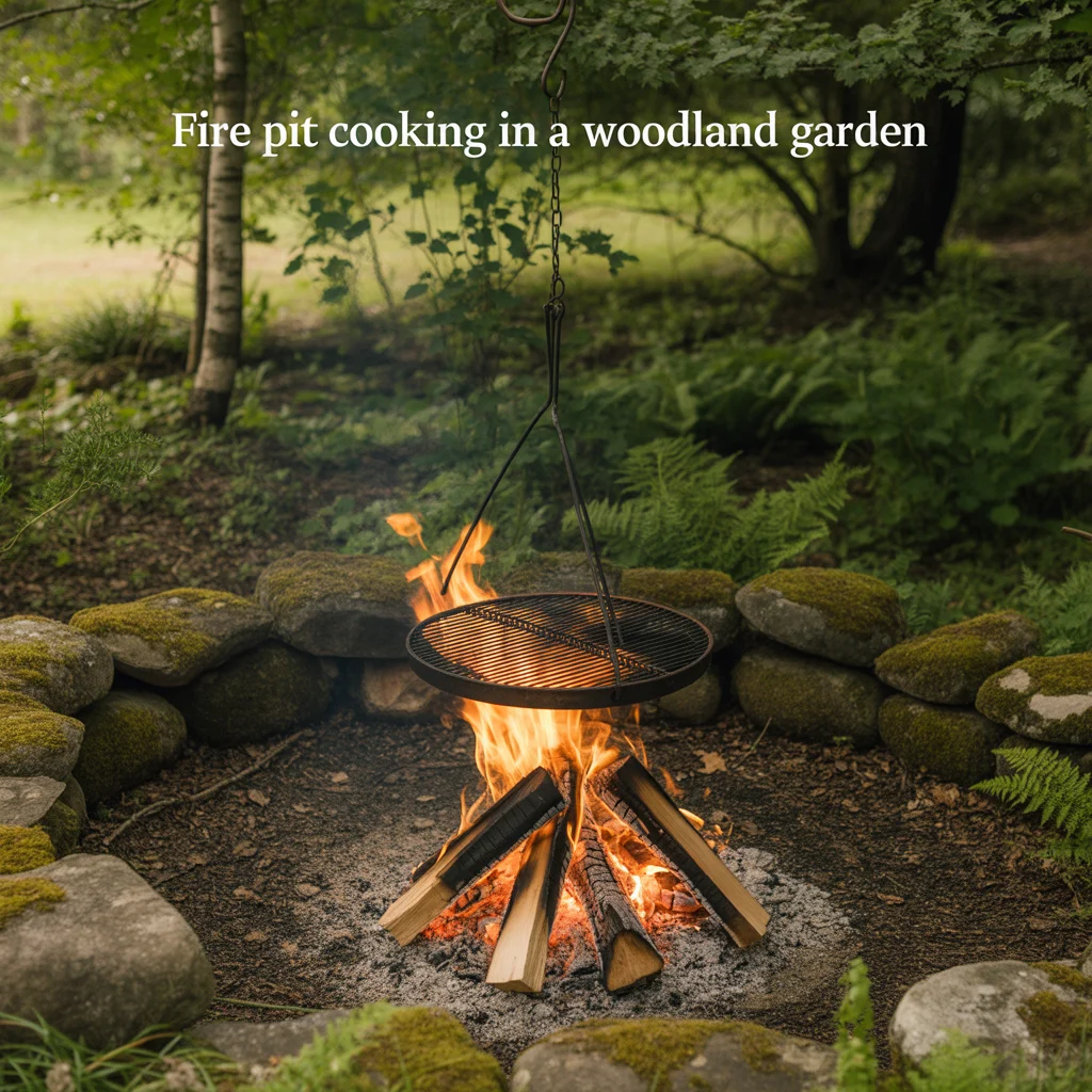 Fire Pit Cooking in a Woodland Garden