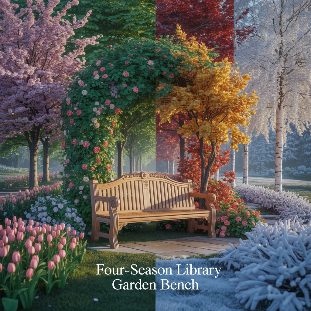Four-Season Library Garden Bench