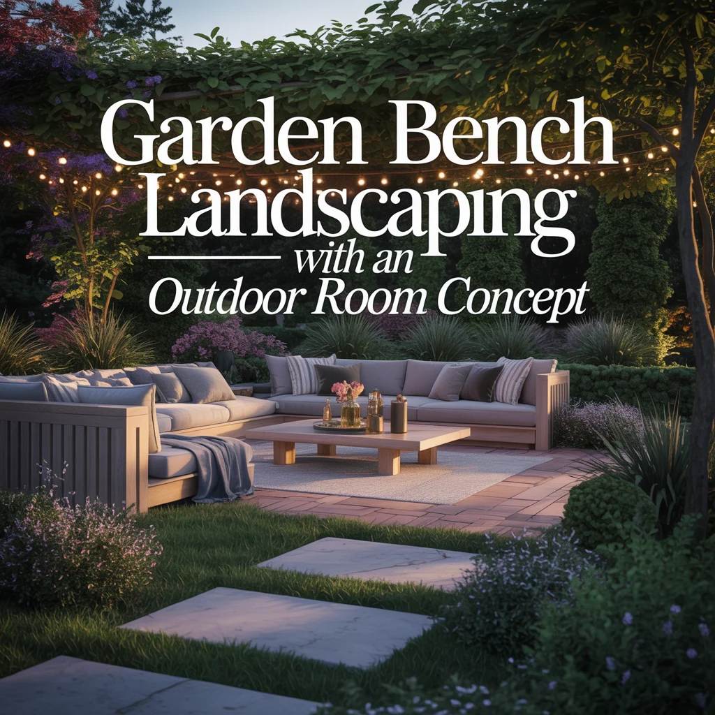 Garden Bench Landscaping With an Outdoor Room Concept