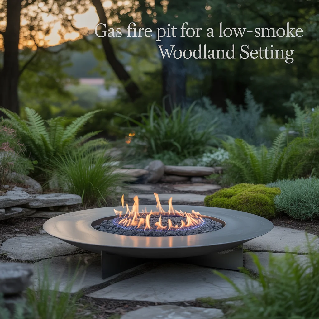 Gas Fire Pit for a Low-Smoke Woodland Setting