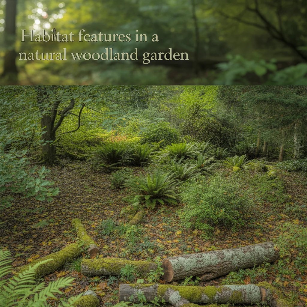 Habitat Features in a Natural Woodland Garden