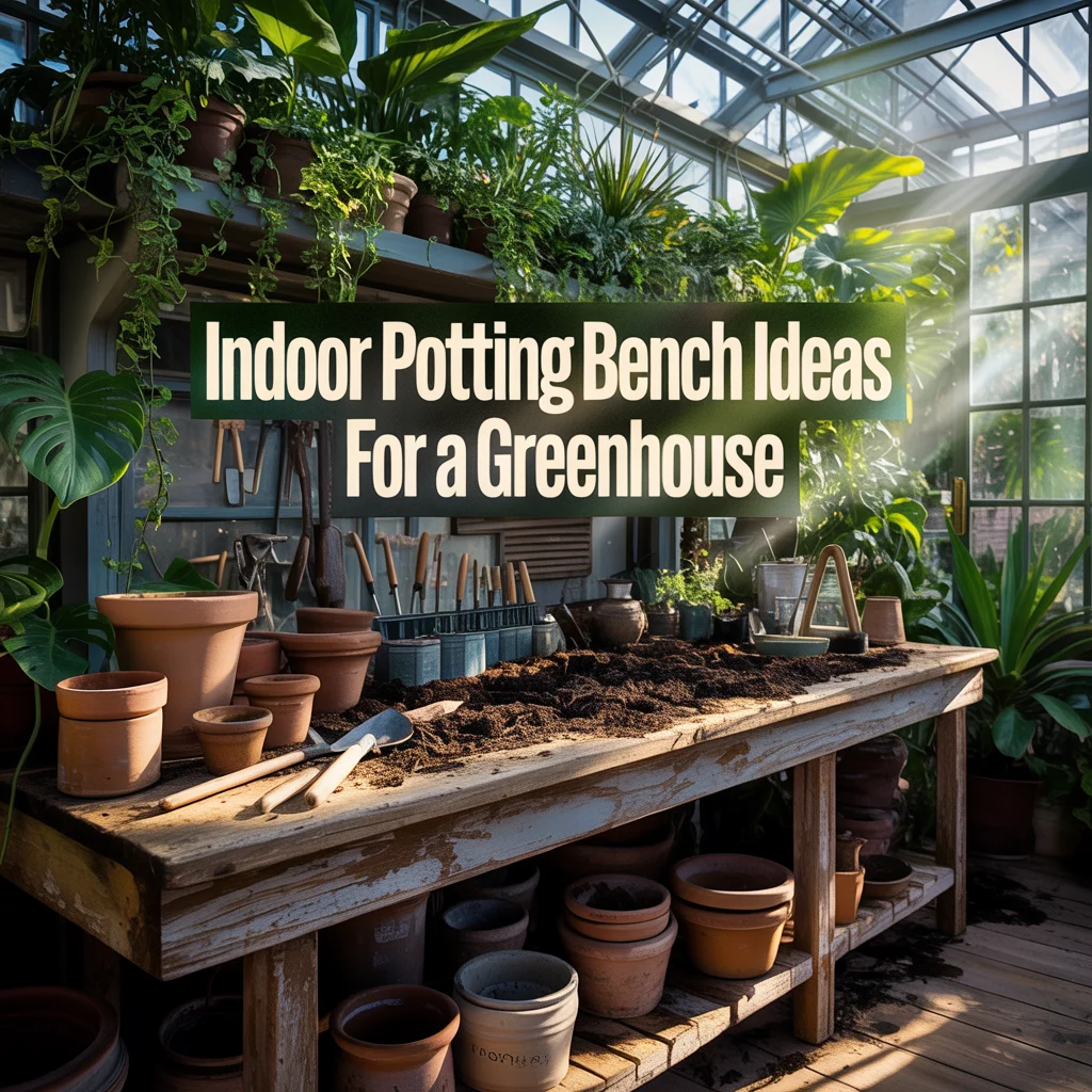 Indoor Potting Bench Ideas for a Greenhouse
