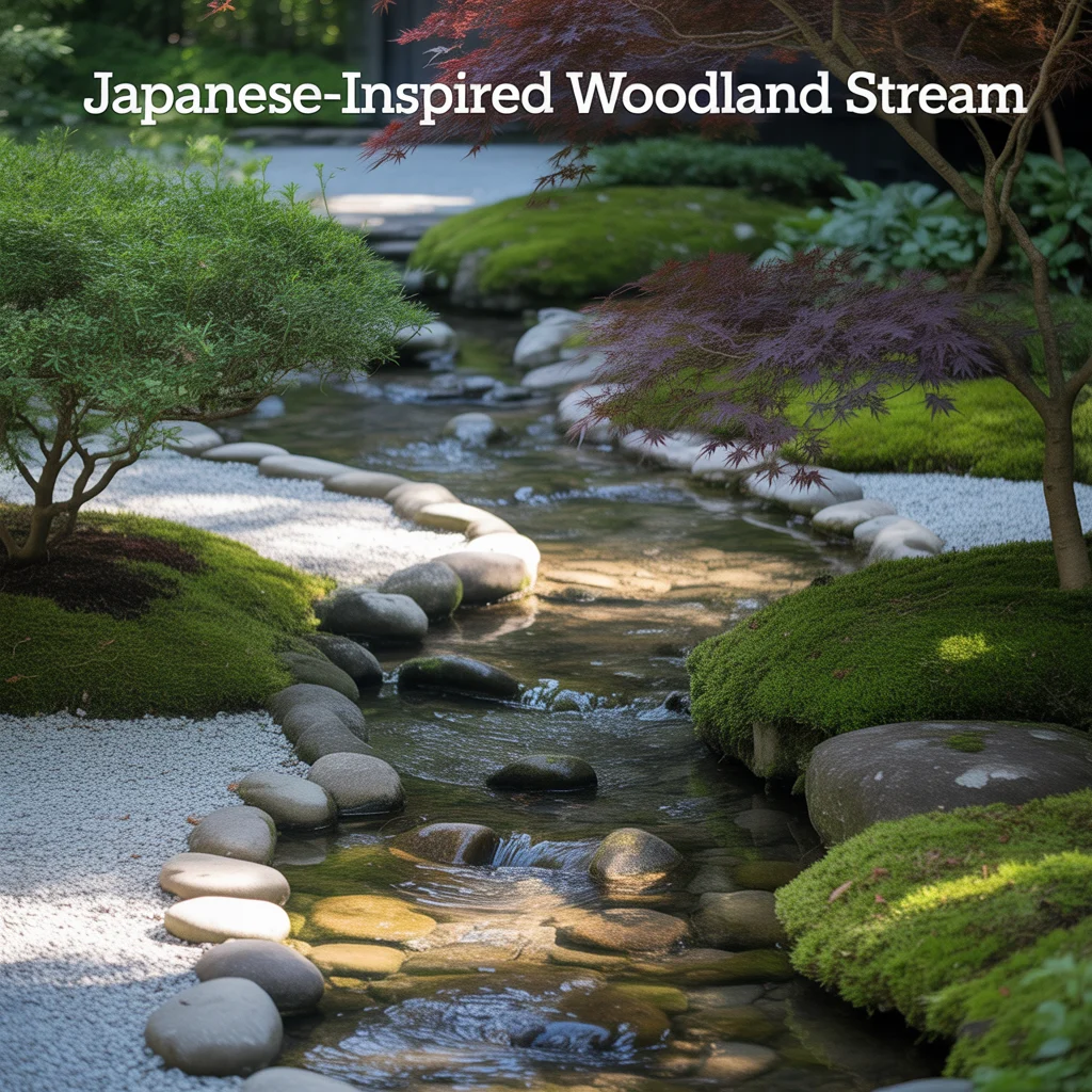 Japanese-Inspired Woodland Stream