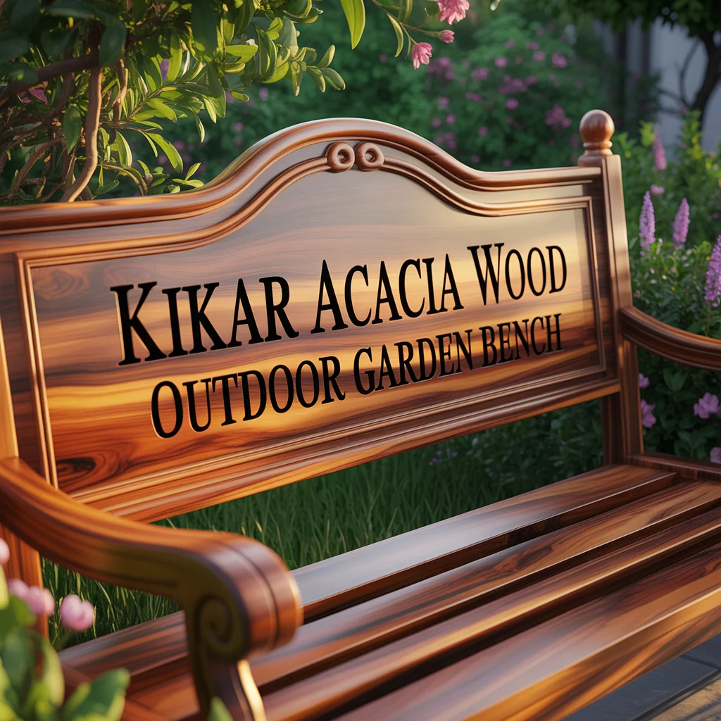 Kikar Acacia Wood Outdoor Garden Bench