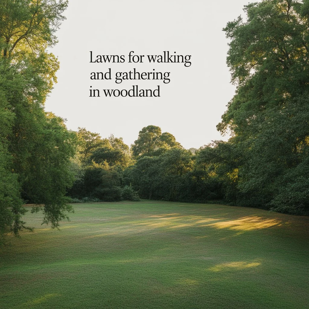 Lawns for Walking and Gathering in Woodland