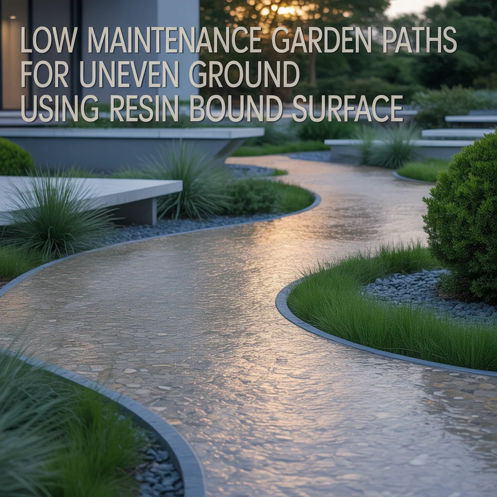 Low Maintenance Garden Paths for Uneven Ground Using Resin Bound Surface