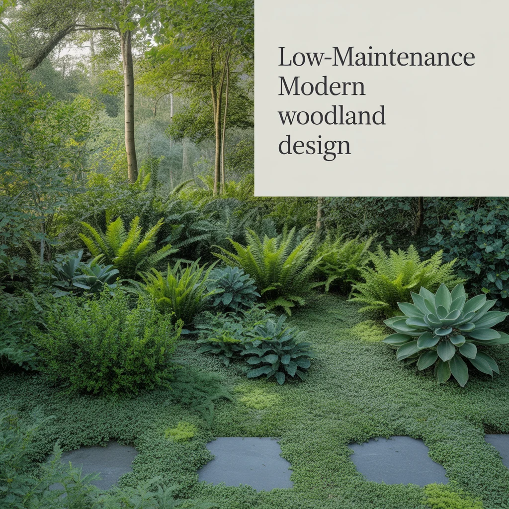 Low-Maintenance Modern Woodland Design