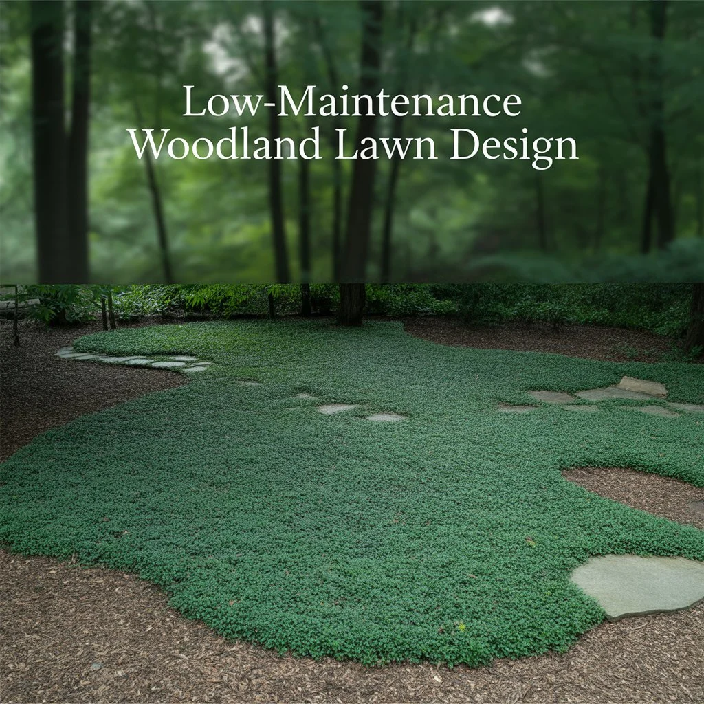 Low-Maintenance Woodland Lawn Design