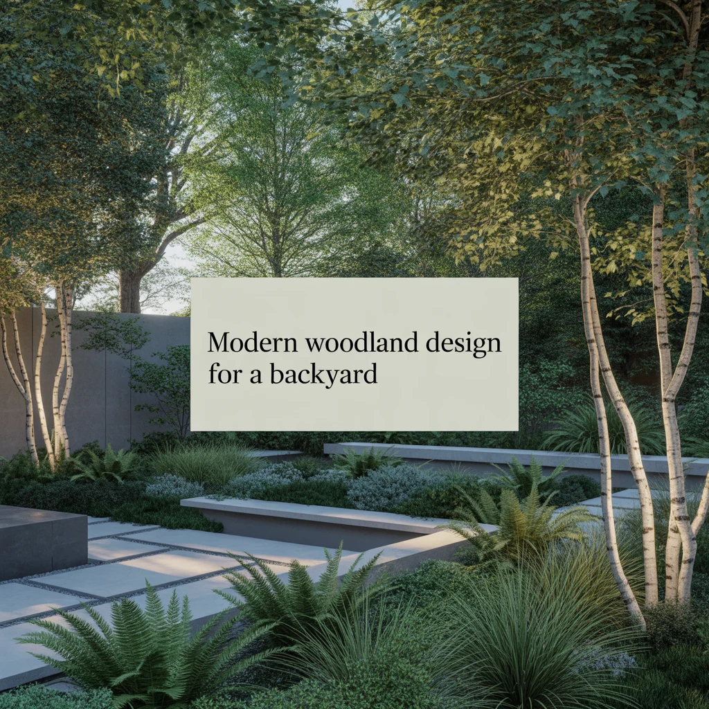 Modern Woodland Design for a Backyard