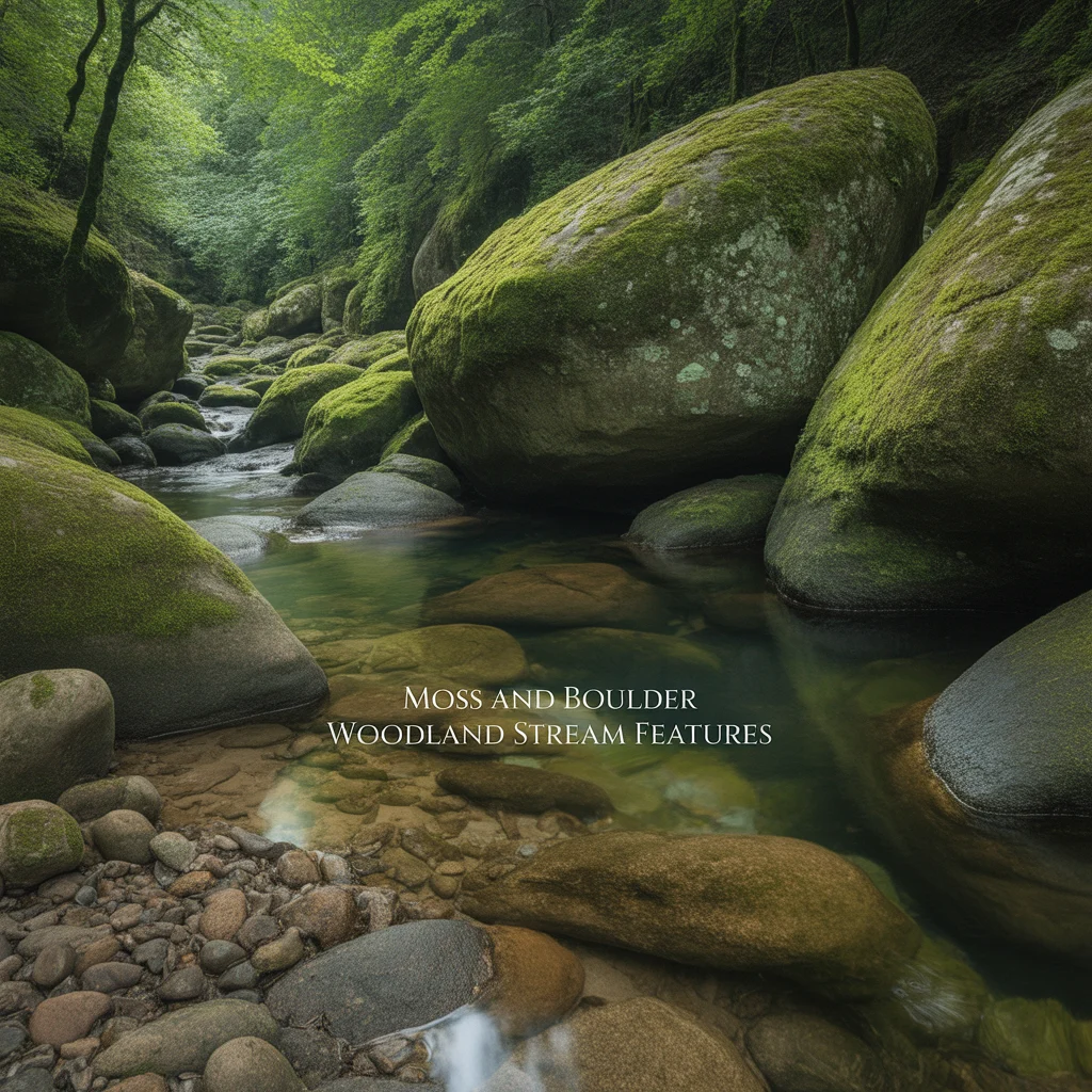 Moss and Boulder Woodland Stream Features