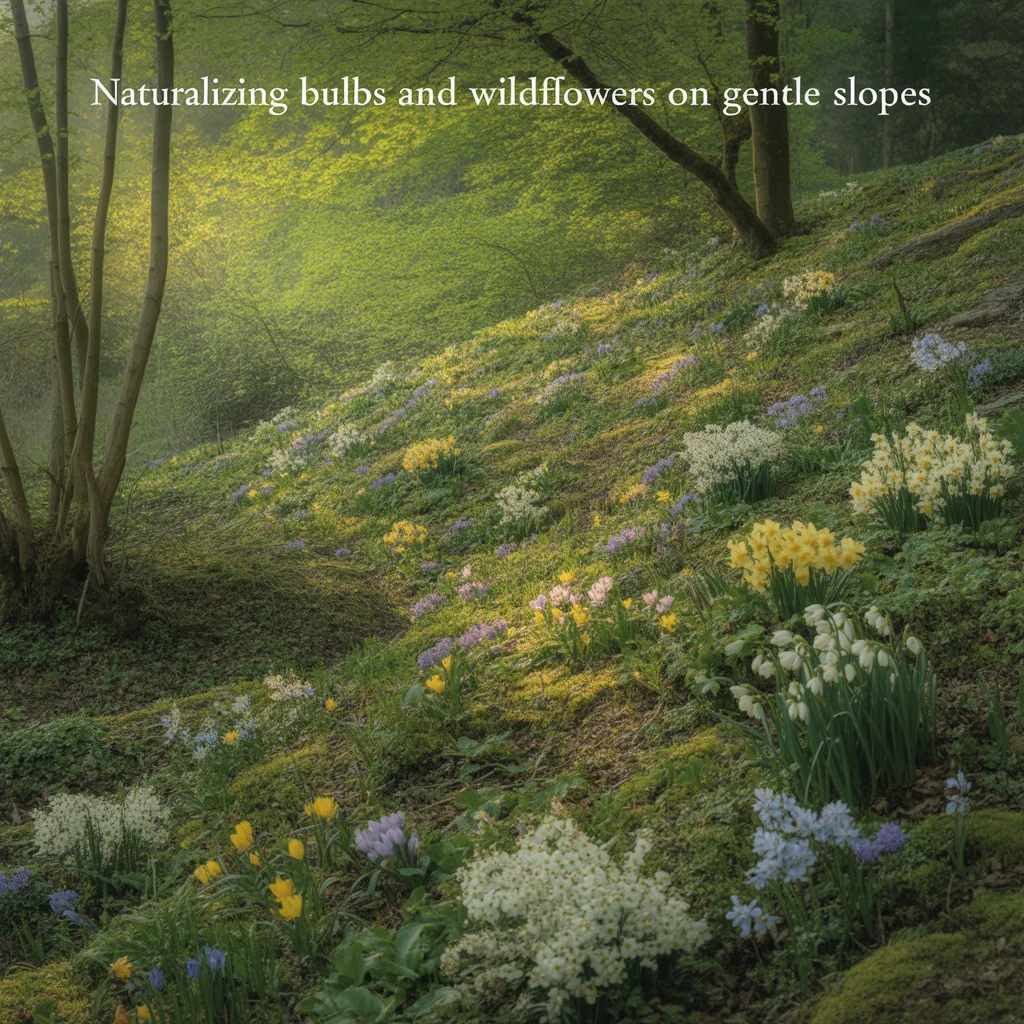 Naturalizing Bulbs and Wildflowers on Gentle Slopes