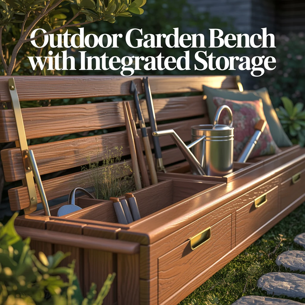 Outdoor Garden Bench With Integrated Storage