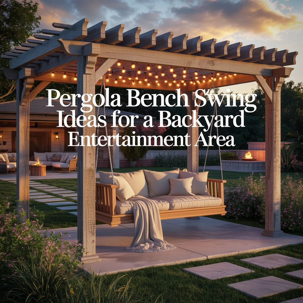 Pergola Bench Swing Ideas for a Backyard Entertainment Area