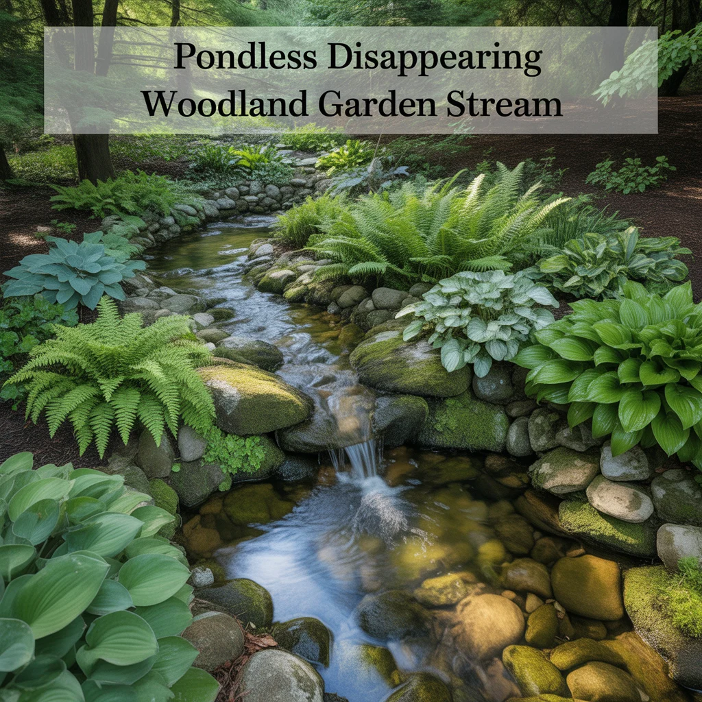 Pondless Disappearing Woodland Garden Stream