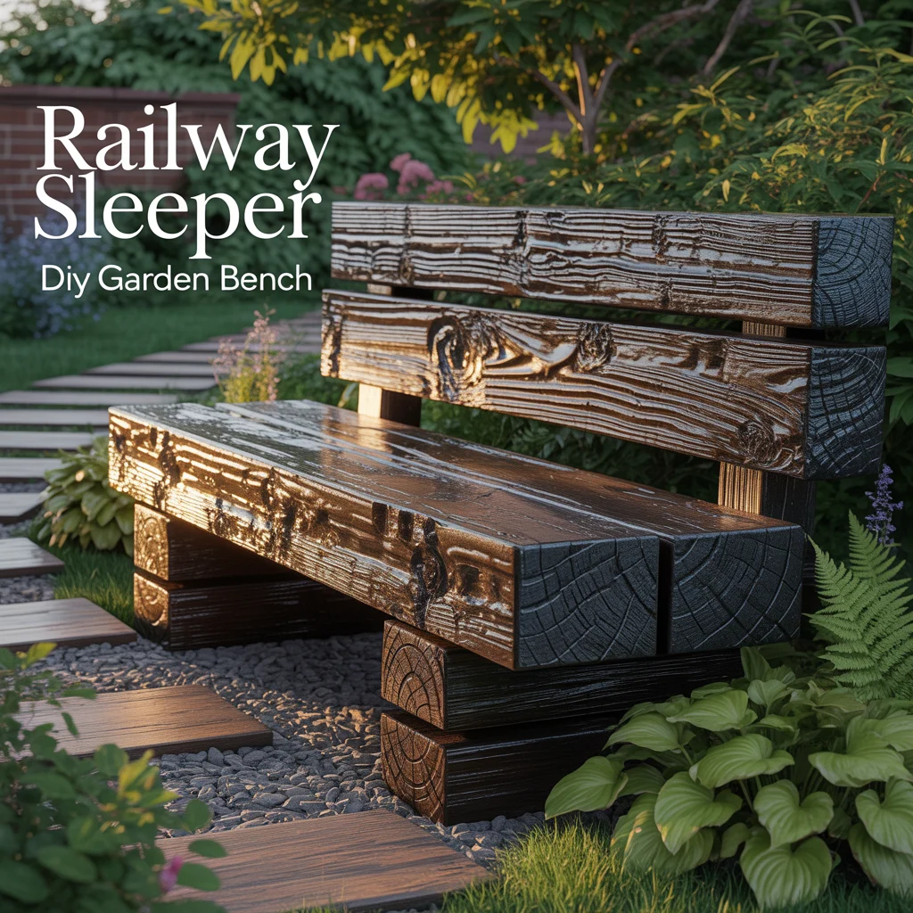 Railway Sleeper DIY Garden Bench