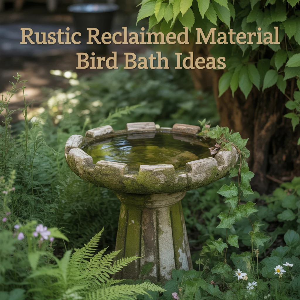 Rustic Reclaimed Material Bird Bath Ideas