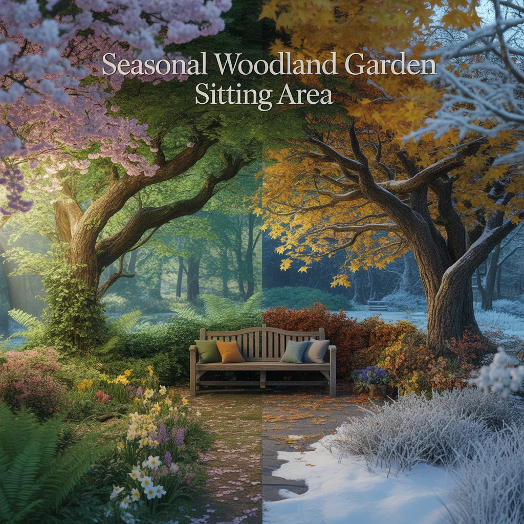 Seasonal Woodland Garden Sitting Area