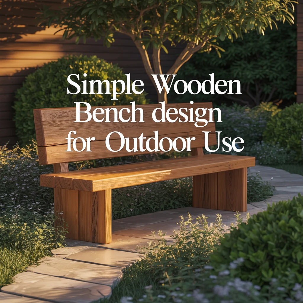 Simple Wooden Bench Design for Outdoor Use