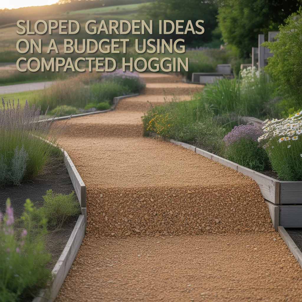 Sloped Garden Ideas on a Budget Using Compacted Hoggin