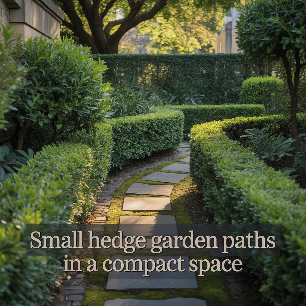 Small Hedge Garden Paths in a Compact Space