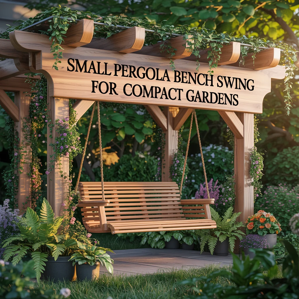 Small Pergola Bench Swing for Compact Gardens