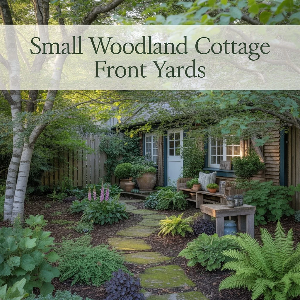 Small Woodland Cottage Front Yards