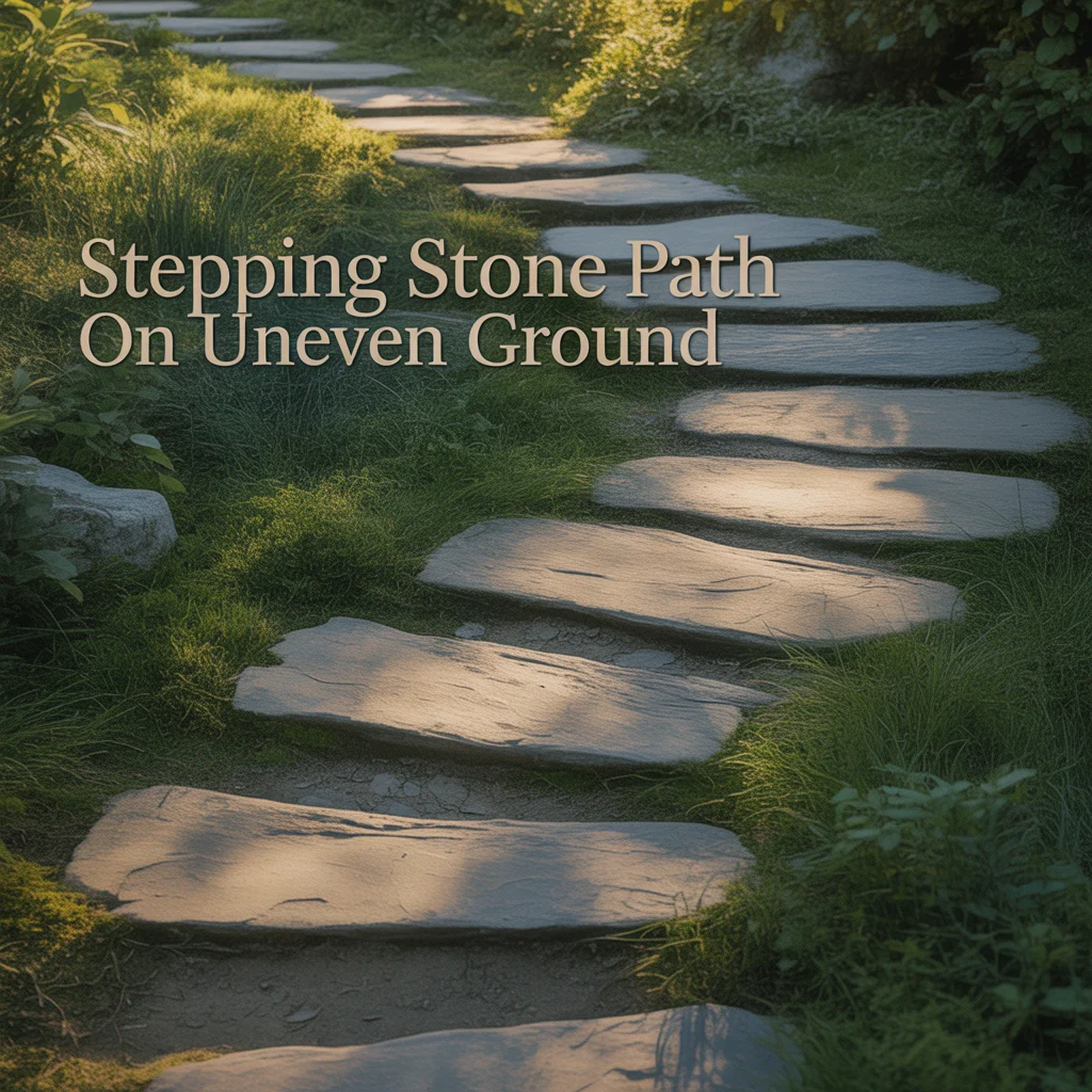 Stepping Stone Path on Uneven Ground