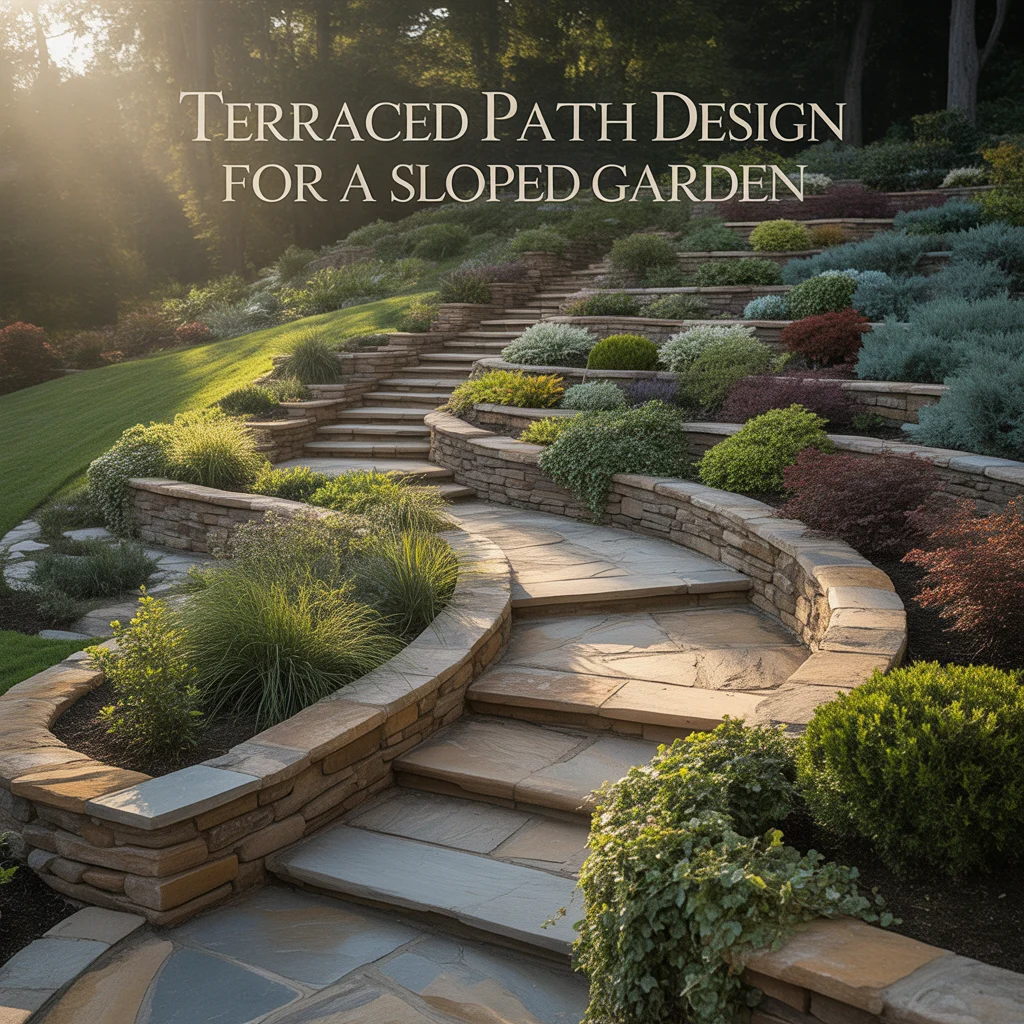 Terraced Path Design for a Sloped Garden